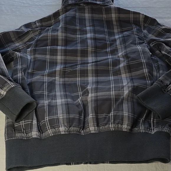 H&M Boys Plaid Hooded Jacket Boys Size 9-10 - Picture 12 of 13